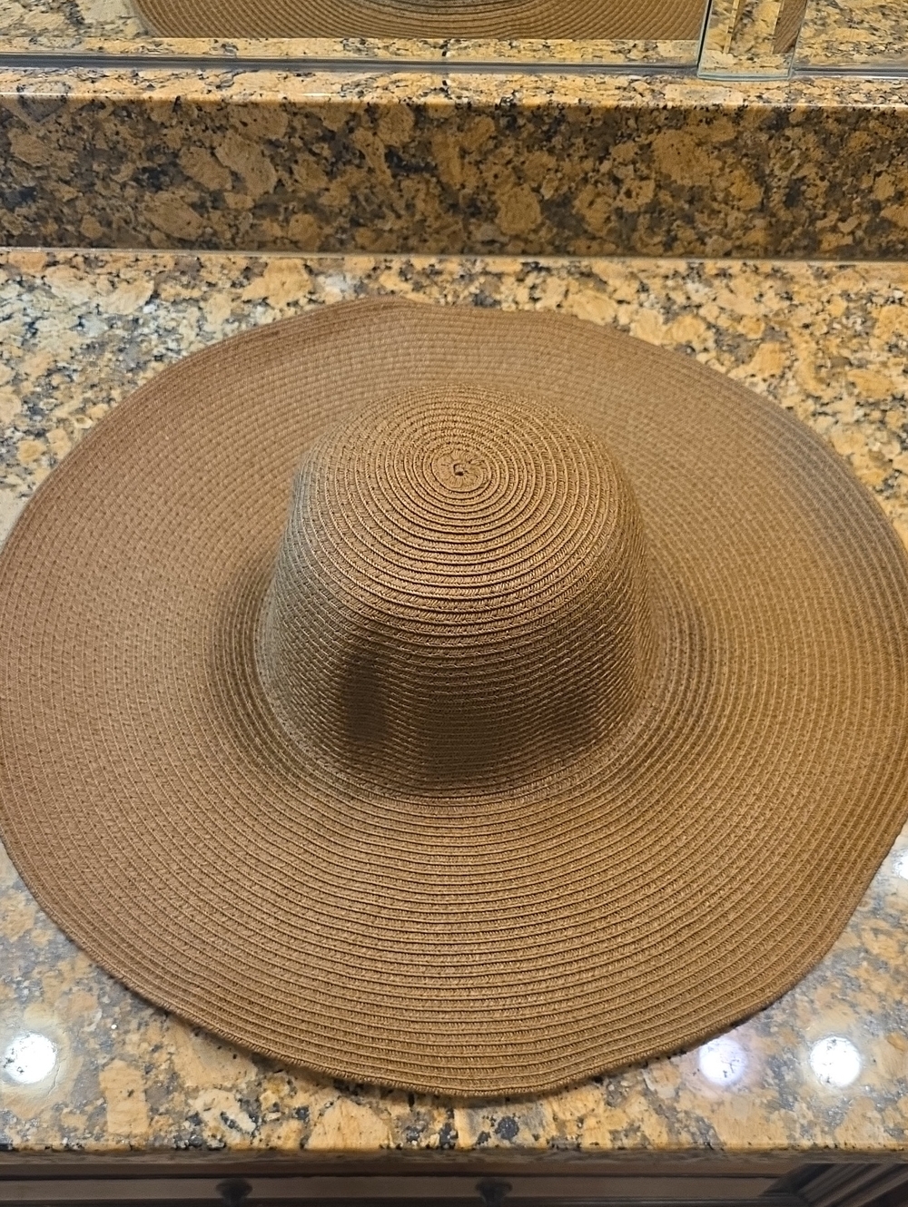 Classic Wide-Brim Straw Sun Hat - Brown